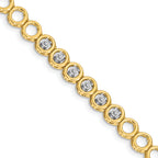 14k Complete 1/2 carat Round AA Diamond Circle Add-a-Diamond 7 inch Tennis Bracelet