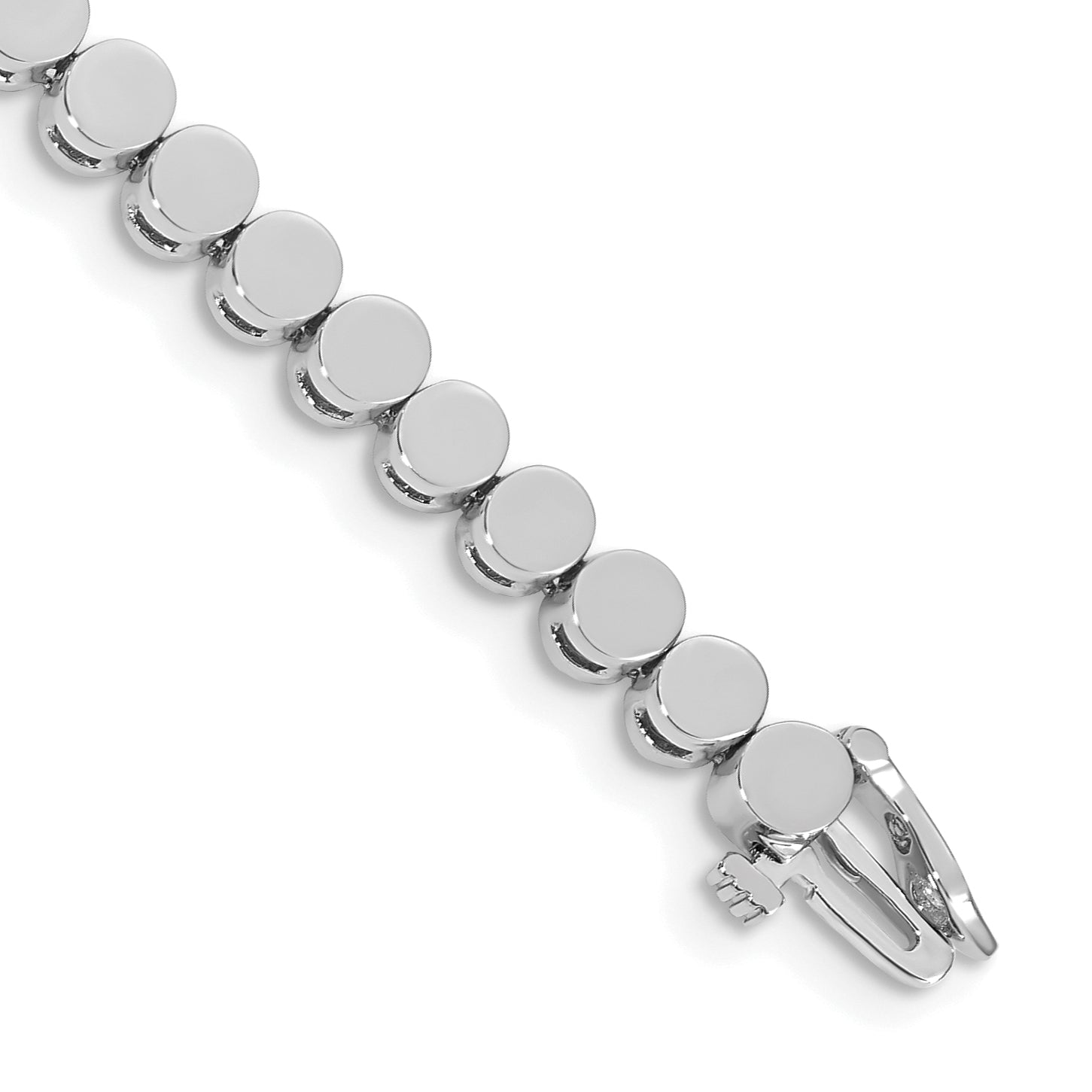 14k White Gold Holds 39 Stones up to 3mm Round Add-a-Diamond 7 inch Bracelet Main image