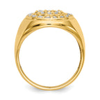 14k 1 carat VS Diamond Mens Cluster Ring