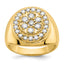 14k 1 carat AAA Diamond Mens Cluster Ring
