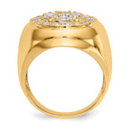 14k 2.87 carat AA Diamond Mens Cluster Ring