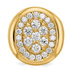 14k 2.87 carat AA Diamond Mens Cluster Ring