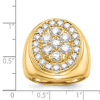 14k 2.87 carat AAA Diamond Mens Cluster Ring