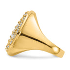 14k 2 carat AAA Diamond Mens Cluster Ring