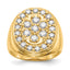 14k 2 carat AA Diamond Mens Cluster Ring