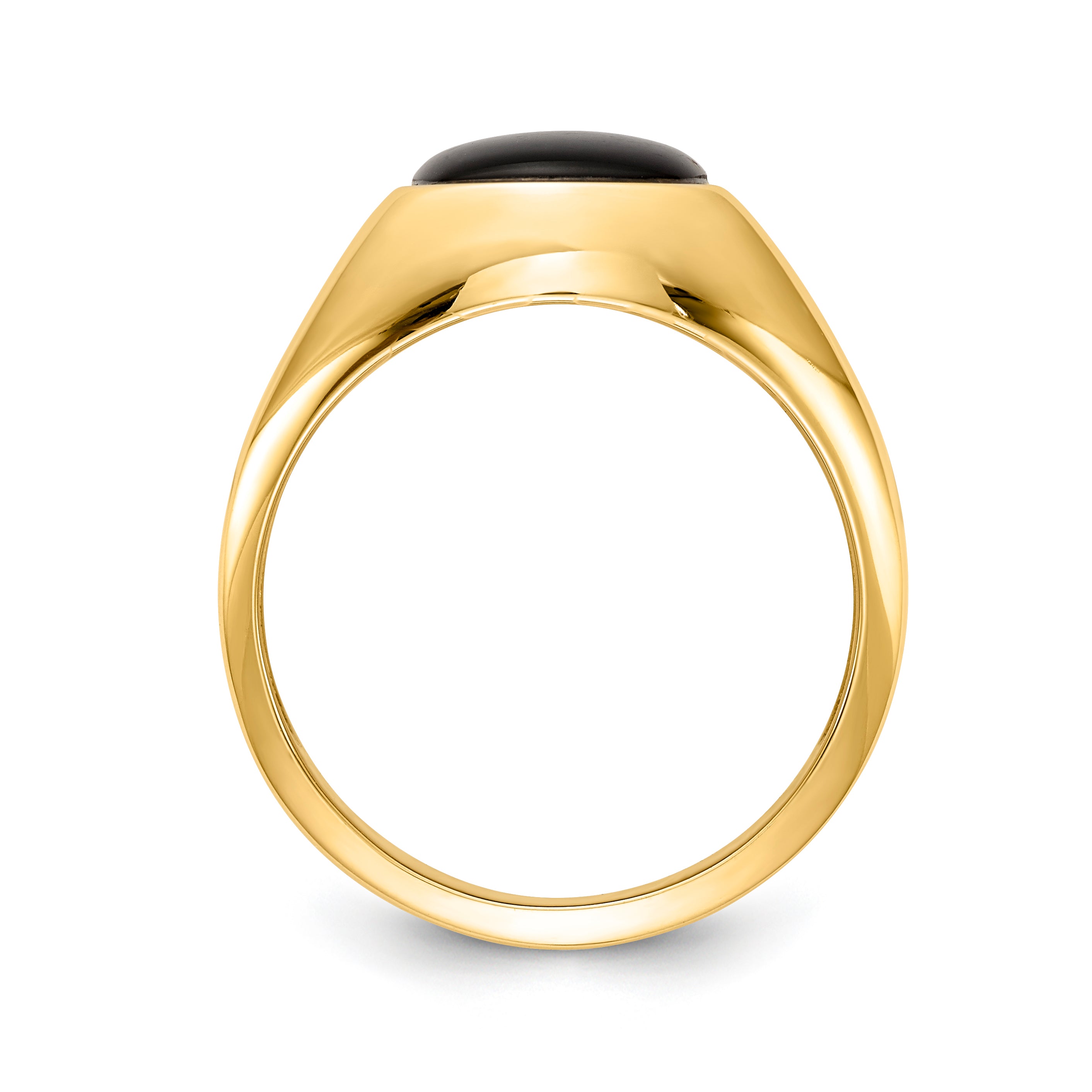 14k Cushion Onyx and AA Diamond Mens Ring Secondary image