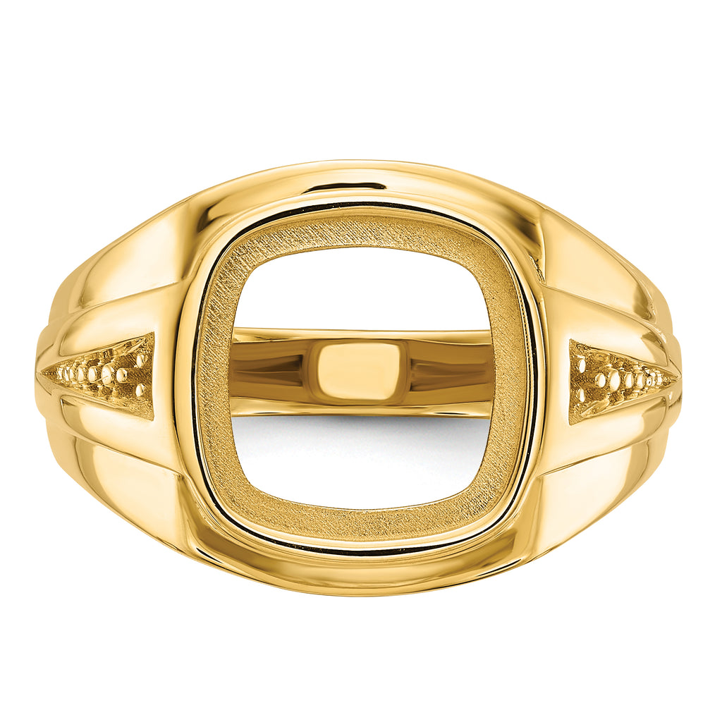 14k Men's Onyx Ring Mounting (No Stone Included)