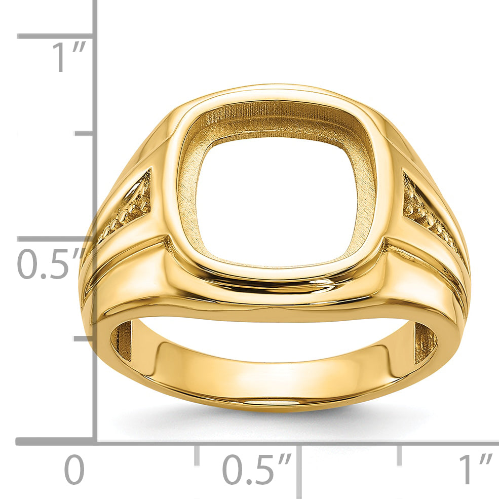14k Men's Onyx Ring Mounting (No Stone Included)