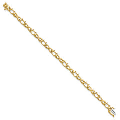 14k 7x5 Gemstone Bracelet Mounting (No Stone Included)