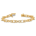 14k 7x5 Gemstone Bracelet Mounting (No Stone Included)