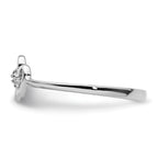 14k White Gold Polished AA Diamond ring