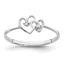 14k White Gold Polished AA Diamond ring