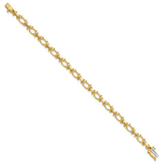 14k 7x5 Gemstone Bracelet Mounting (No Stone Included)