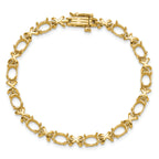 14k 7x5 Gemstone Bracelet Mounting (No Stone Included)