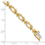 14k 7x5 Gemstone Bracelet Mounting (No Stone Included)