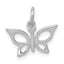 14k White Gold Polished Butterfly Charm