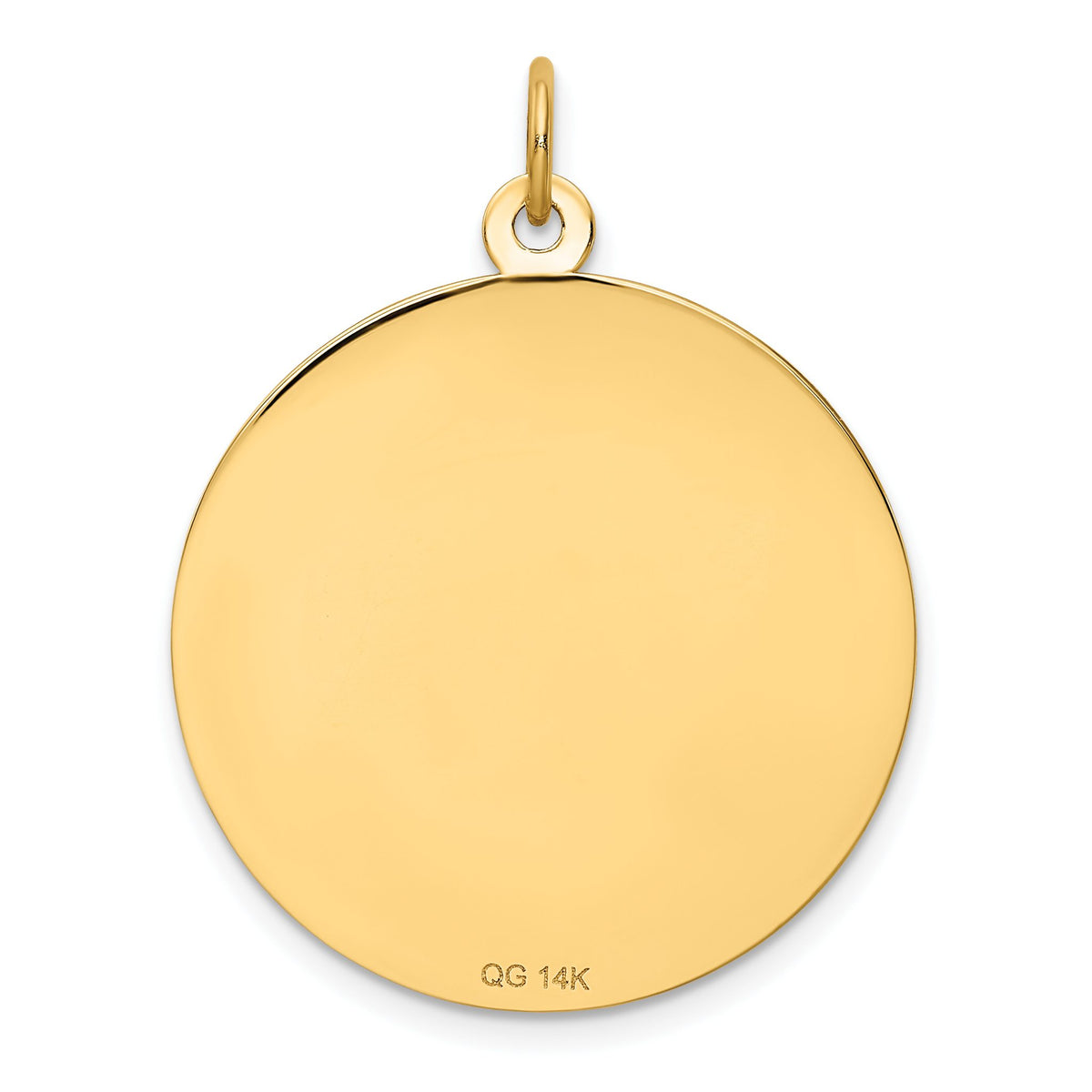 Happy Anniversary Disc Charm in 14K Yellow Gold with Blue & Red Cubic Zirconia - Sophia Jewelers
