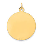 Happy Anniversary Disc Charm in 14K Yellow Gold, 33mm Engravable - Sophia Jewelers