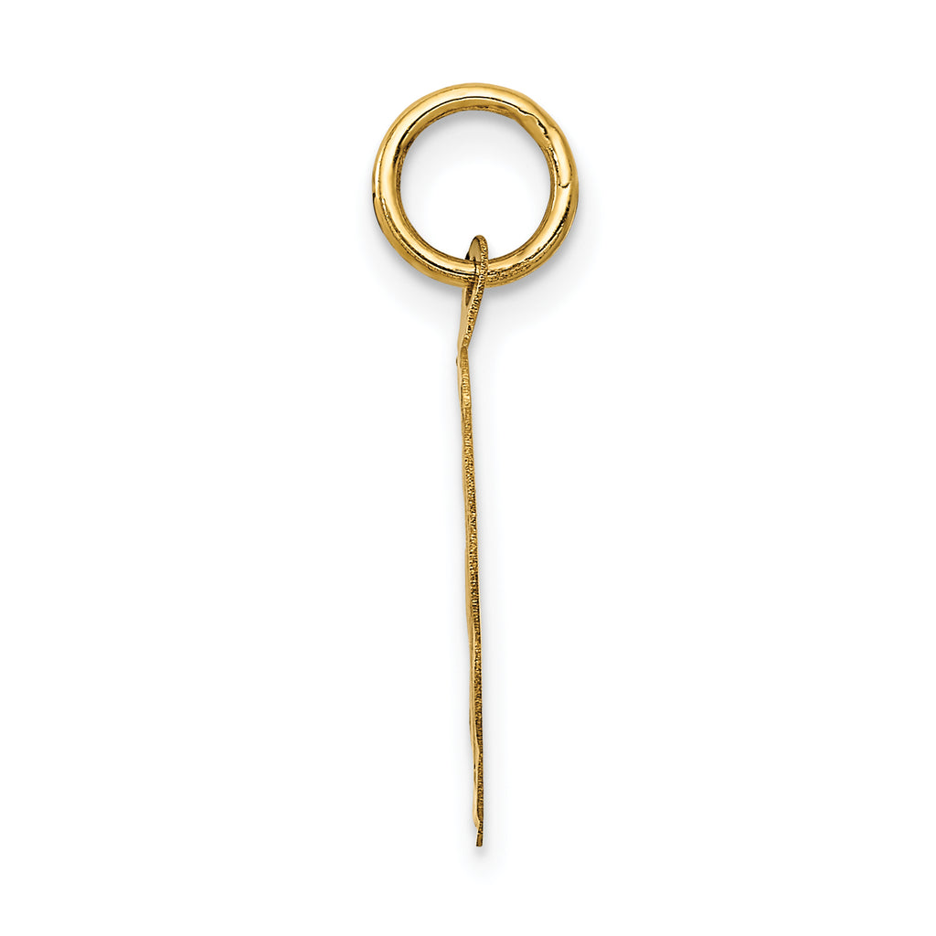 Boy Scalloped Disc Charm in 14K Yellow Gold, 22mm - Sophia Jewelers