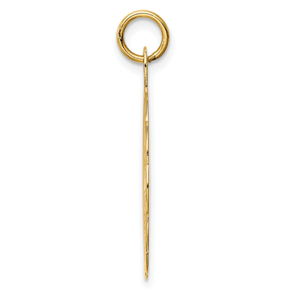 Graduation Diploma Disc Charm in 14K Yellow Gold, 29mm Engravable - Sophia Jewelers