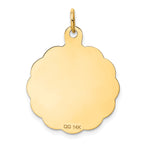 Graduation Diploma Disc Charm in 14K Yellow Gold, 29mm Engravable - Sophia Jewelers