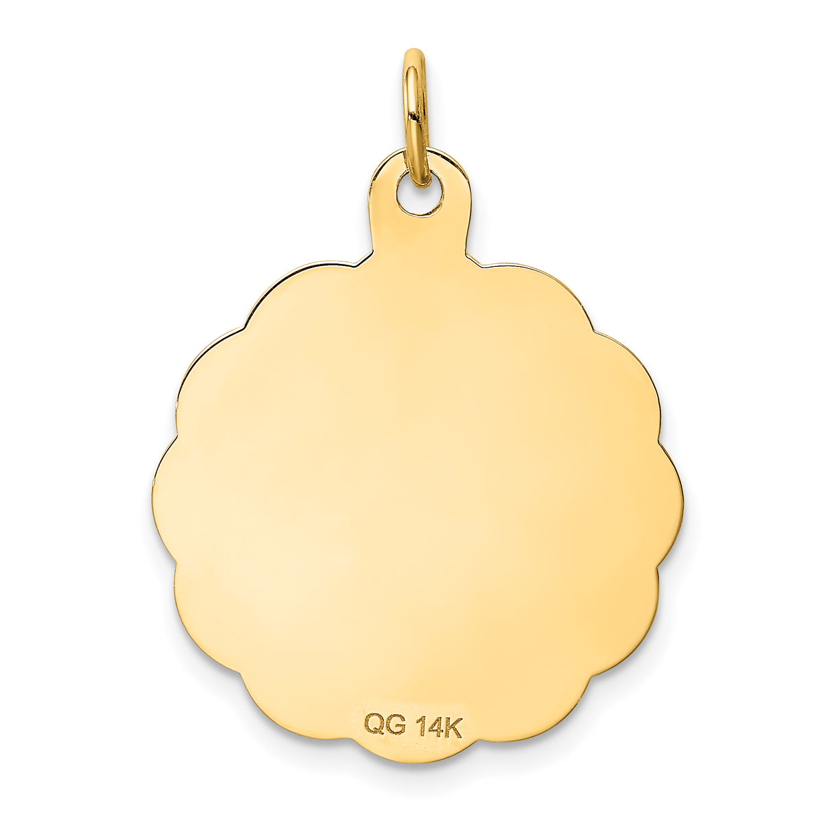 Graduation Diploma Disc Charm in 14K Yellow Gold, 29mm Engravable - Sophia Jewelers