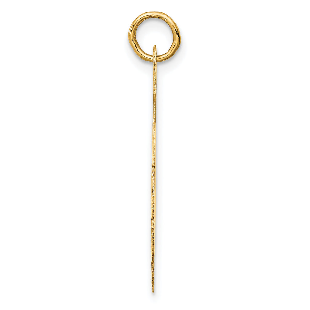 Graduation Day Disc Charm in 14K Yellow Gold, 29mm Engravable - Sophia Jewelers