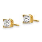 14k VS Quality Complete Princess-cut Diamond Earrings