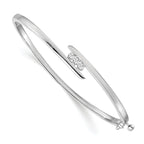 14k White Gold 1/3 carat Lab Grown Diamond VS/SI G+ Complete Bangle Bracelet