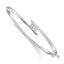 14k White Gold 1/3 carat Lab Grown Diamond VS/SI G+ Complete Bangle Bracelet