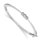 14k White Gold  1/4 carat Lab Grown Diamond VS/SI+ G+ Complete Bangle Bracelet