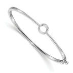 14k White Gold 1 carat Lab Grown Diamond VS/SI+ G+ Complete Bezel Bangle Bracelet