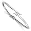 14k White Gold Holds 1/4 carat 3-2.9mm Round Stones Hinged Bangle Bracelet Mounting (No Stone Included)