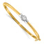 14k Two-Tone Yellow and White Gold 1/2 carat Lab Grown Diamond VS/SI+ G+ Complete Bezel Bangle Bracelet