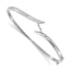 14k White Gold Hinged Oval Bangle Bracelet Mounting (No Stone Included)
