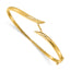 14k Hinged Oval Bangle Bracelet Mounting (No Stone Included)