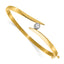 14k Two-Tone Yellow and White Gold 1/4 carat Lab Grown Diamond VS/SI+ G+ Complete Bangle Bracelet