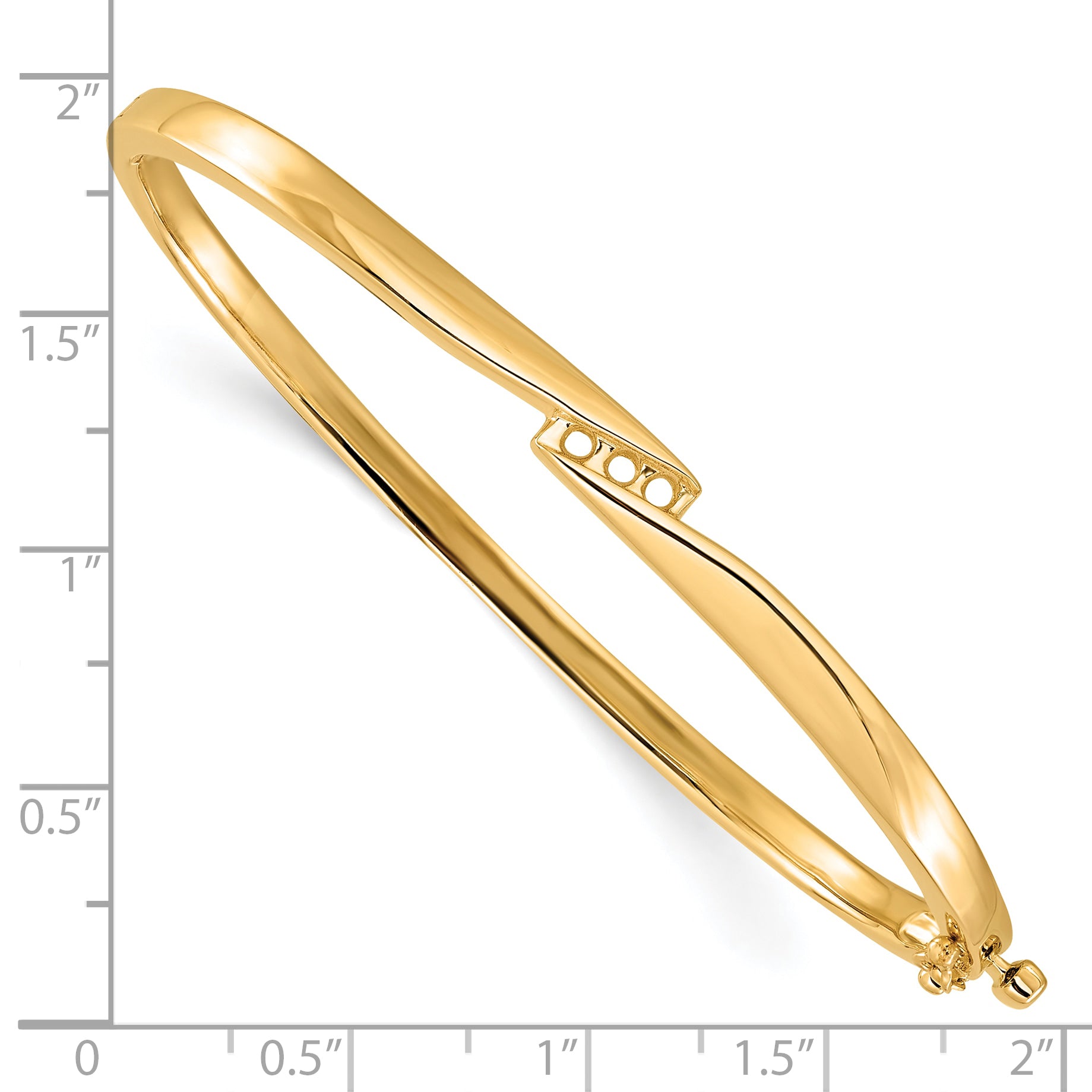 14k Holds 1/8 carat 3-2.2mm Round Stones Hinged Oval Bangle Bracelet Mounting (No Stone Included)