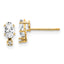 14k Diamond & White Topaz Birthstone Earrings