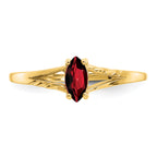 14k 6x3 Marquise Garnet Birthstone Ring