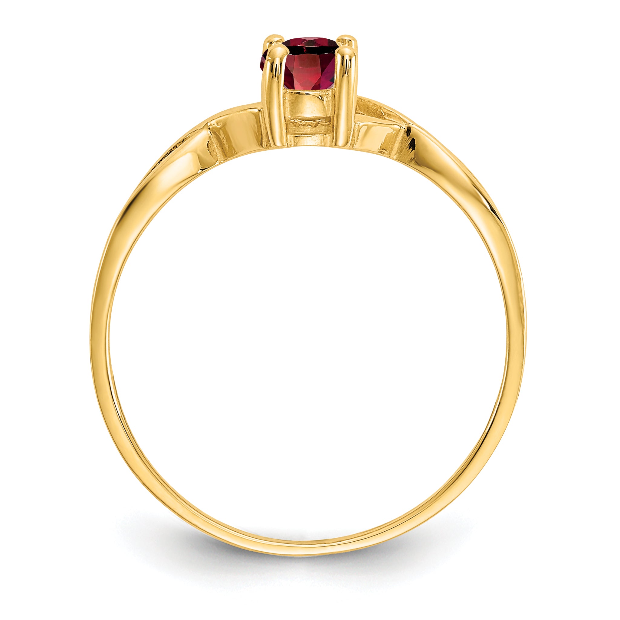 14k 6x4 Oval Garnet Birthstone Ring Secondary image