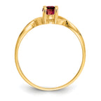 14k 6x4 Oval Garnet Birthstone Ring