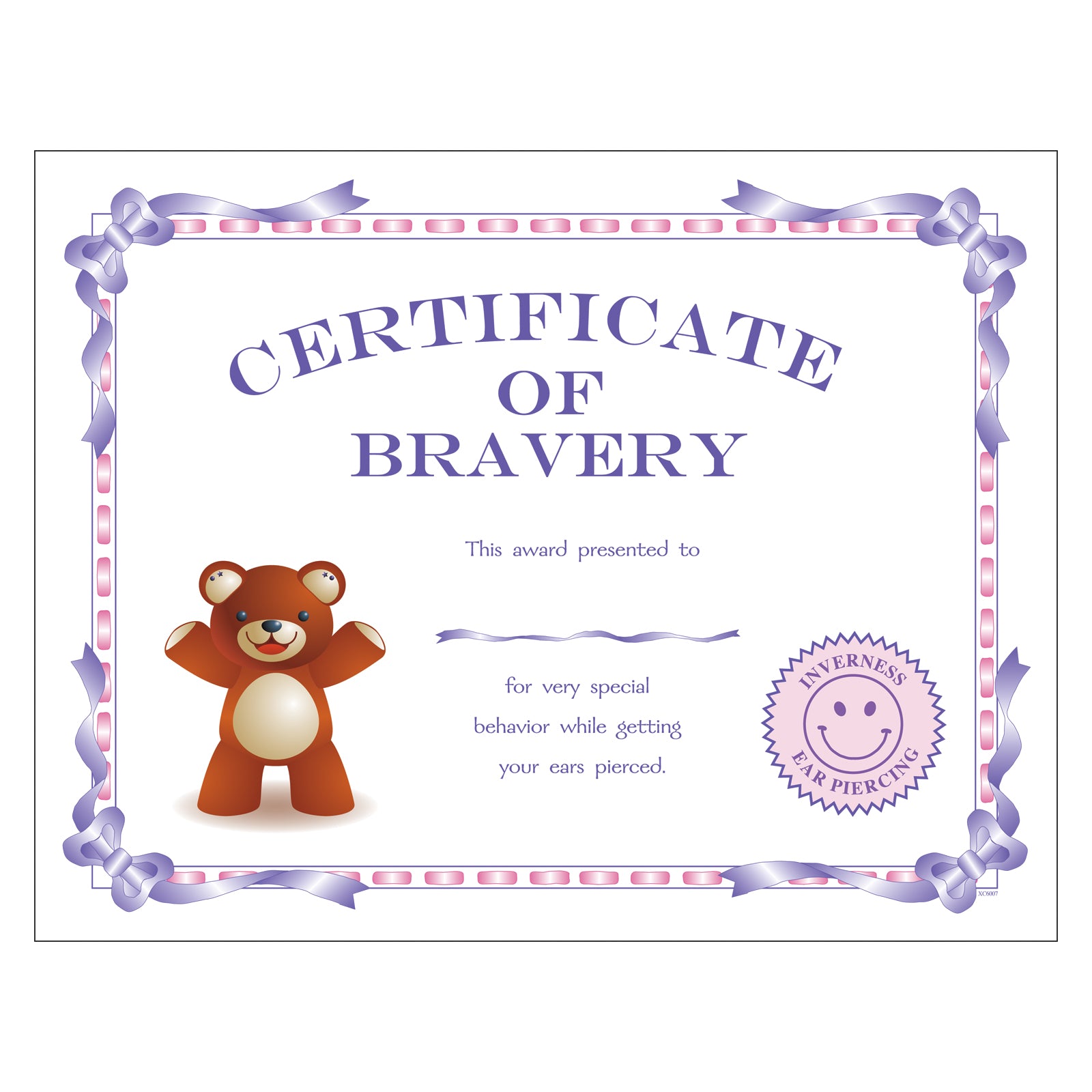 Inverness Package of 25 Certificates of Bravery Main image
