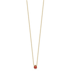 14k Polished Red and Black Enameled Ladybug 17 inch Necklace Plus 1 inch Extender