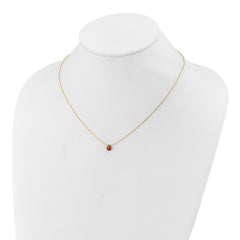 14k Polished Red and Black Enameled Ladybug 17 inch Necklace Plus 1 inch Extender