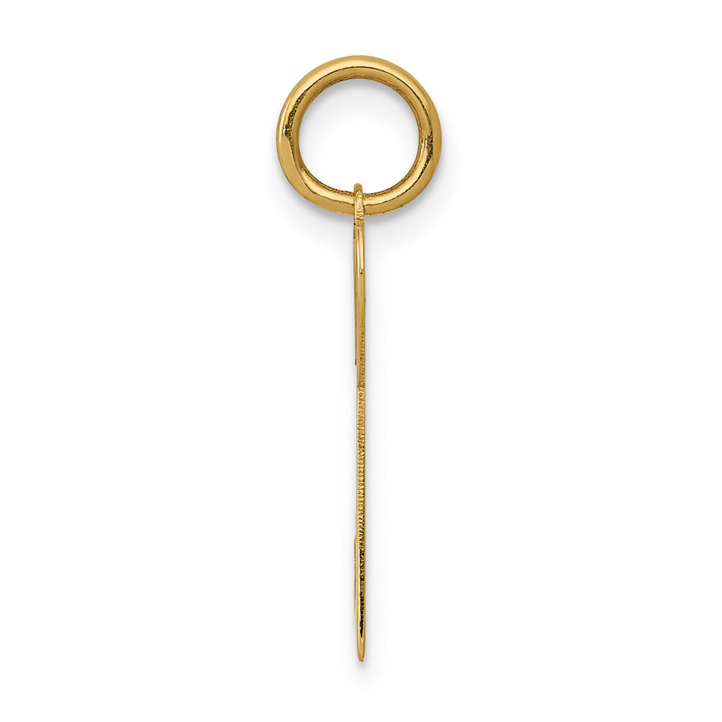 Hearts Key Charm in 14K Yellow Gold, 20mm - Sophia Jewelers