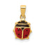 14K Polished Red/Black Enamel Ladybug Pendant