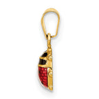 14K Polished Red/Black Enamel Ladybug Pendant