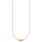 14k w/ 4, 4mm Bead Necklace