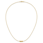 14k w/ 4, 4mm Bead Necklace